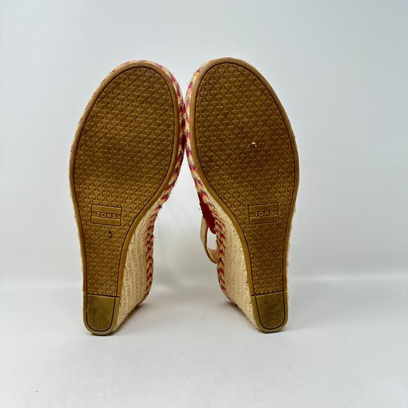 TOMS Women's Monica Slingback Wedge Suede/Leather Sandal - Picture 10 of 16